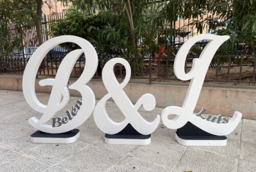 INICIALES DE BODA PERSONALIZADAS CON NOMBRES